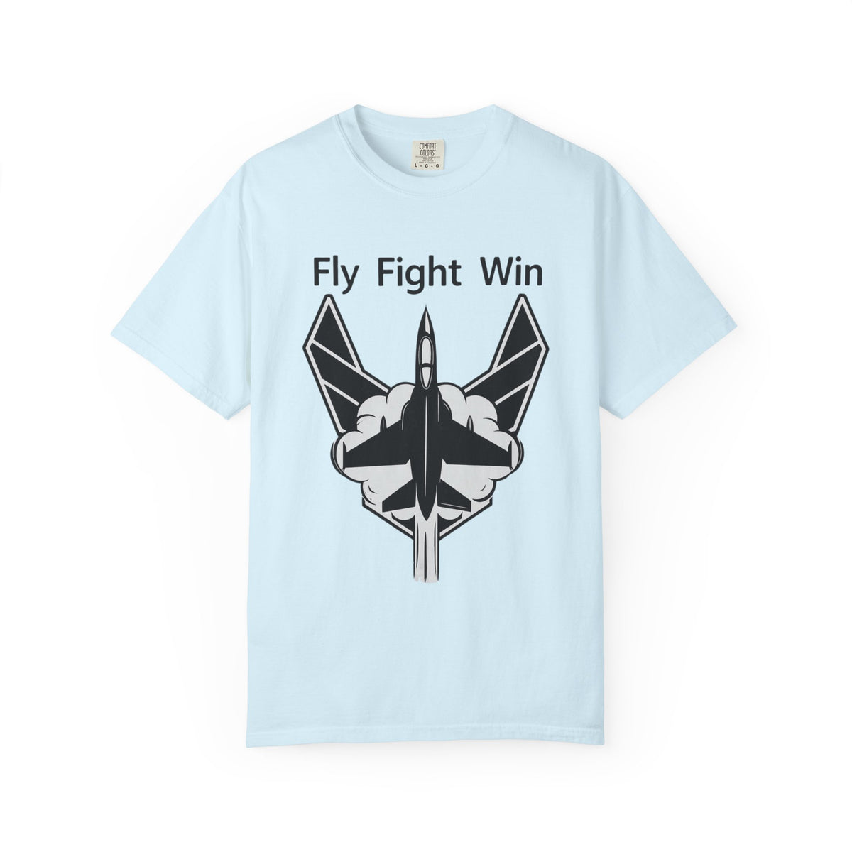 Color: Chambray | Fly Fight Win Unisex Garment-Dyed T-shirt