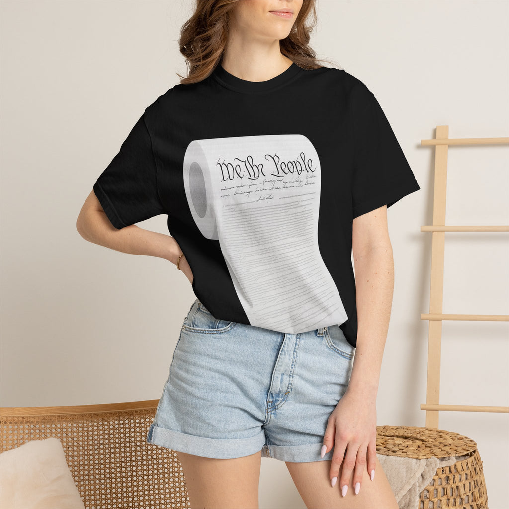 "Toilet Paper Constitution"  Unisex Garment-Dyed T-shirt