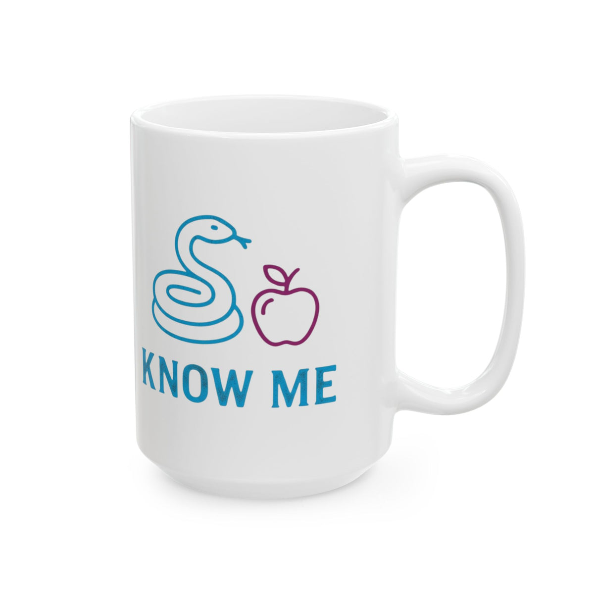 "Good Book Series Know Me In The Biblical Sense" White Ceramic Mug — Graphic