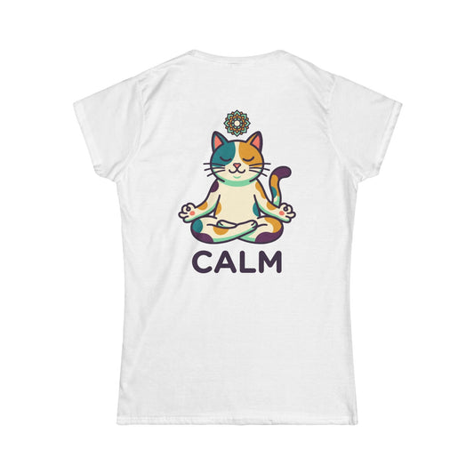 Color: White | Cat CALM Women's Tee