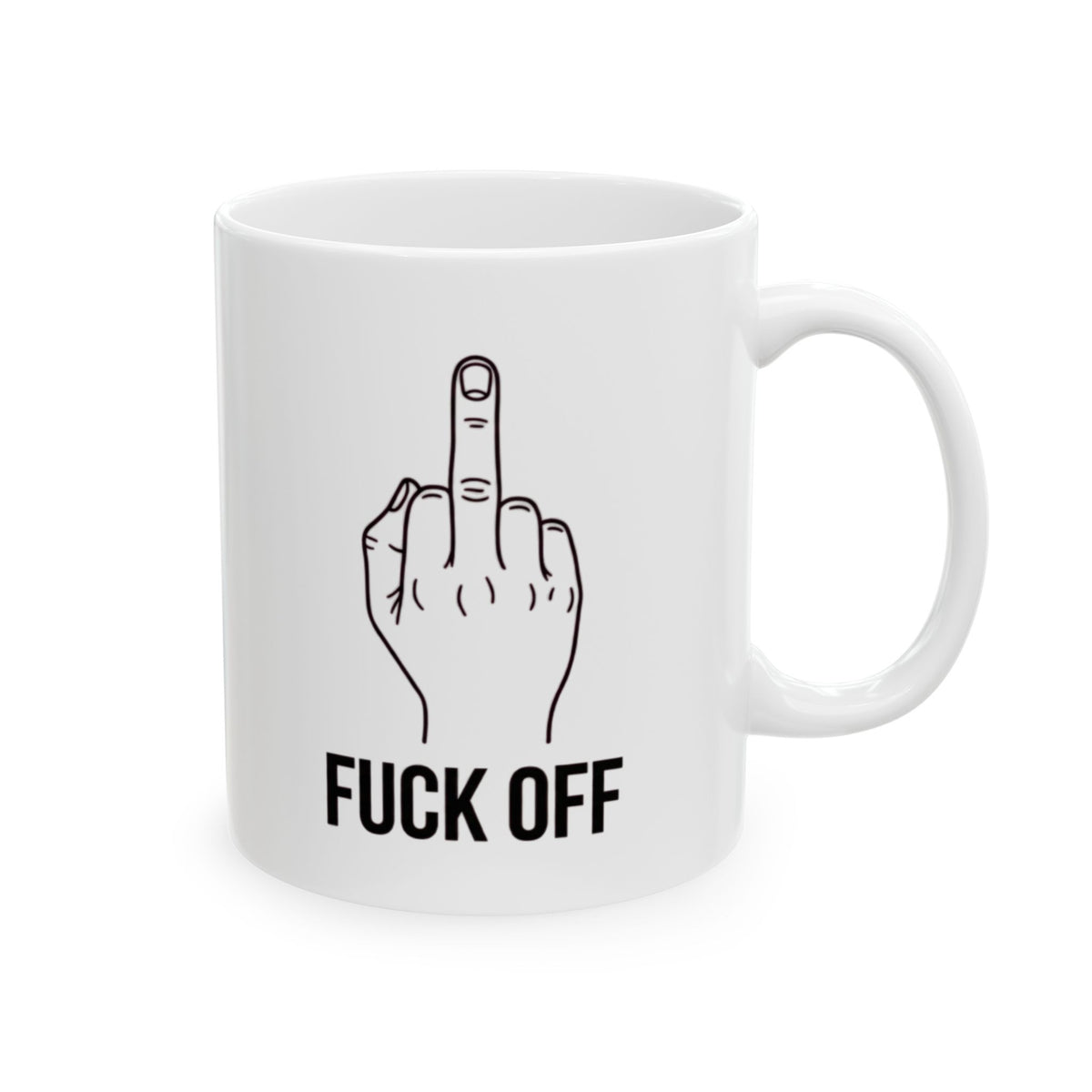 "F@#% OFF" White Ceramic Mug