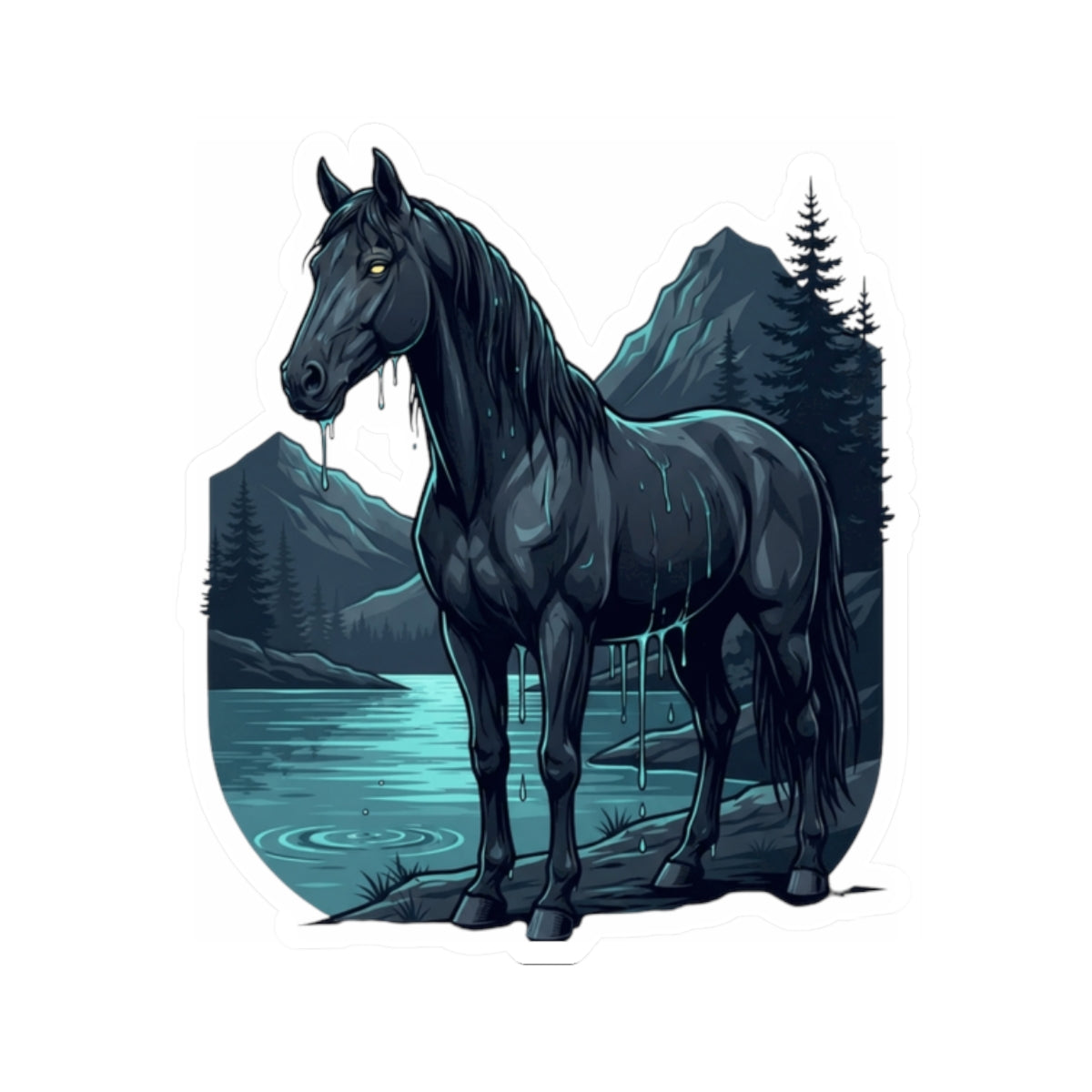 "Kelpie (Scottish Folklore)" Sticker — Main