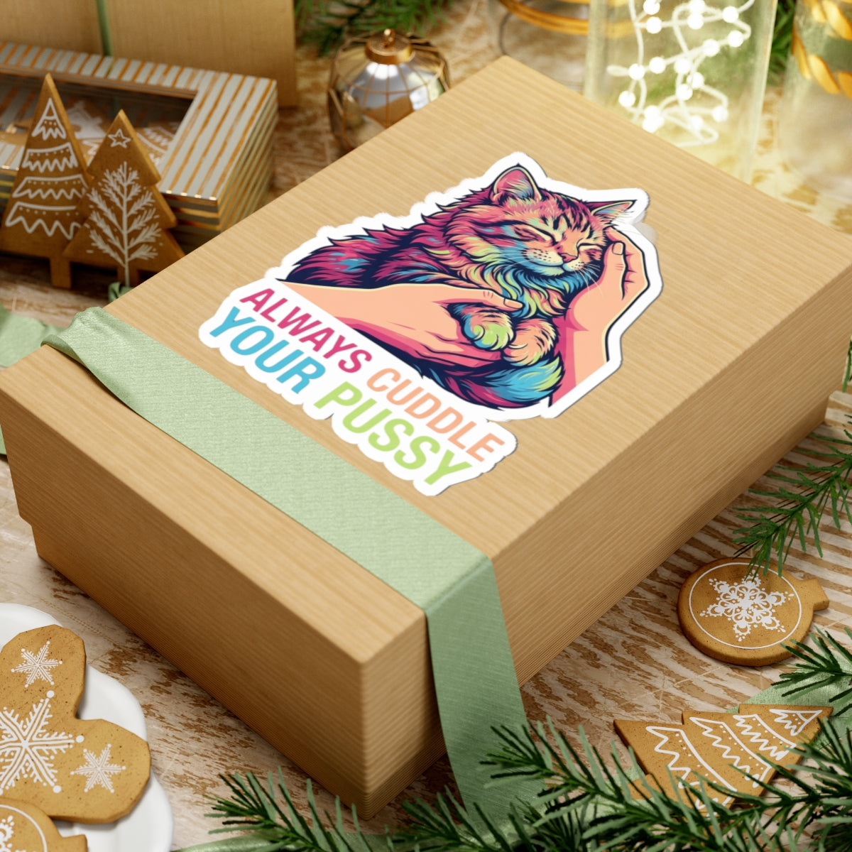 "Always Cuddle Your Pussy" Sticker — Main