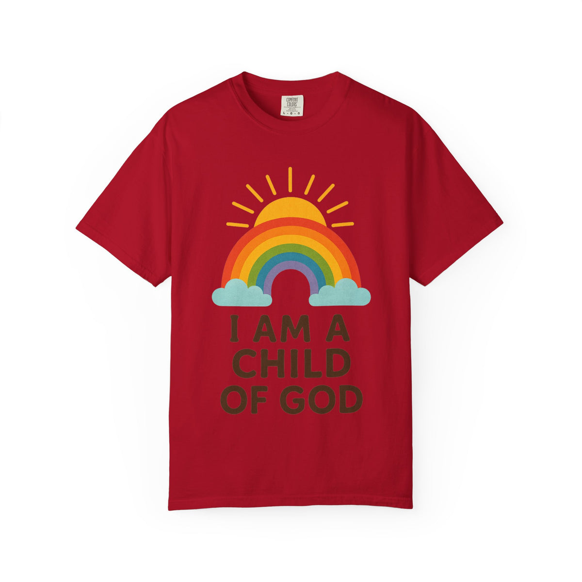 Color: Red | I Am a Child of God T-Shirt