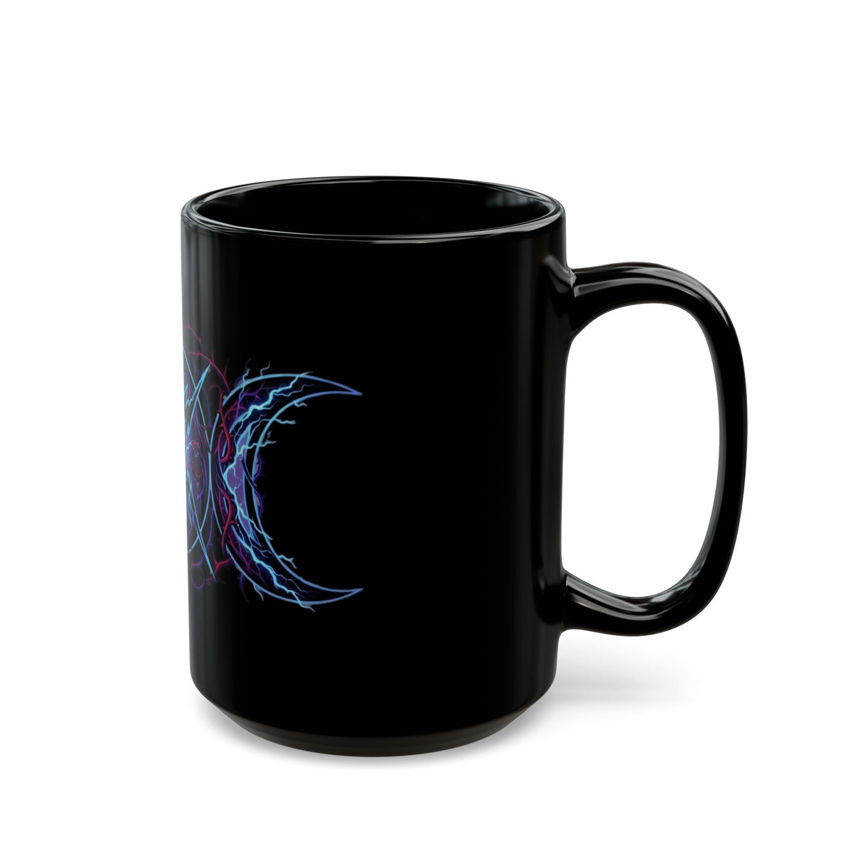 "Triple Goddess Tempest" Black Ceramic Mug
