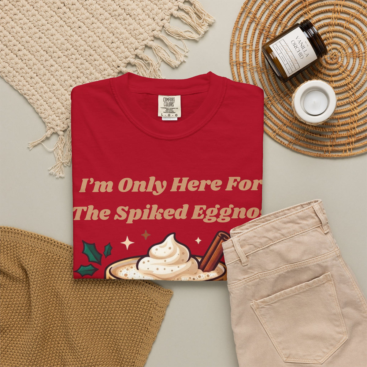 "Spiked Eggnog" Unisex Garment-Dyed Tee