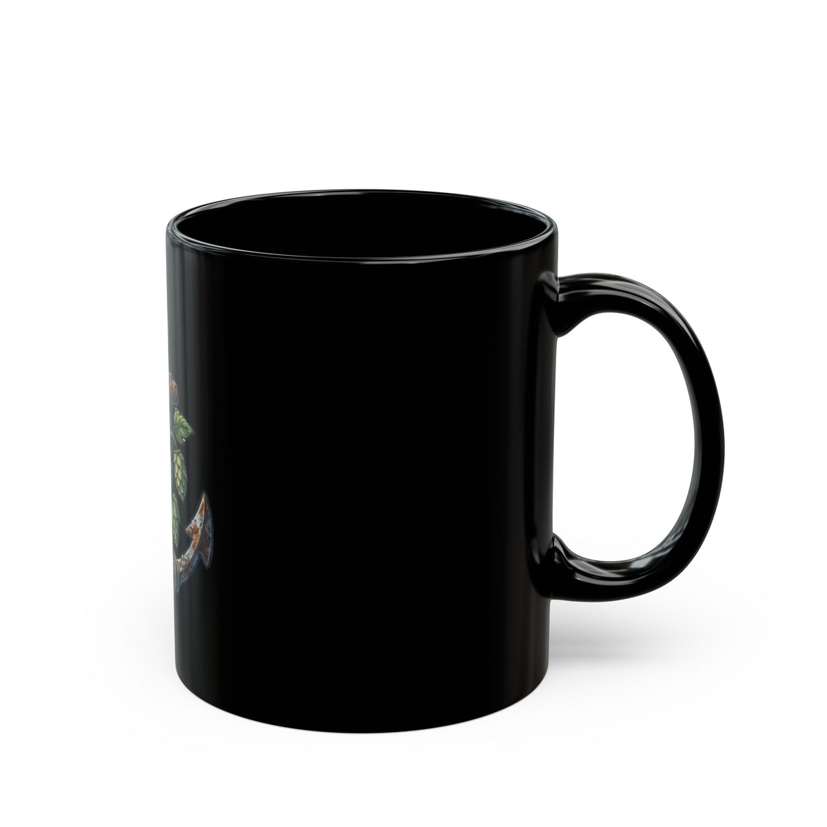 "Rusty Anchor Brewing" Black Ceramic Mug — Graphic
