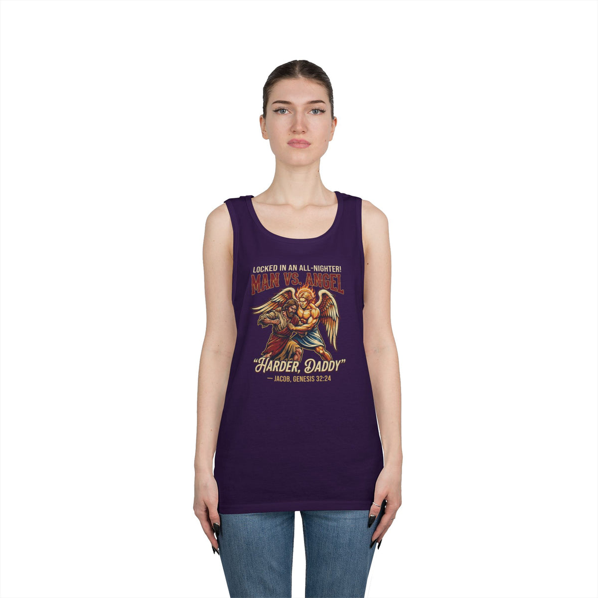 "Good Book Series Man vs Angel" Tank Top