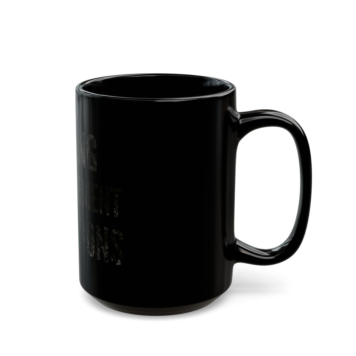"Disappointing My Familiy" Black Ceramic Mug — Graphic