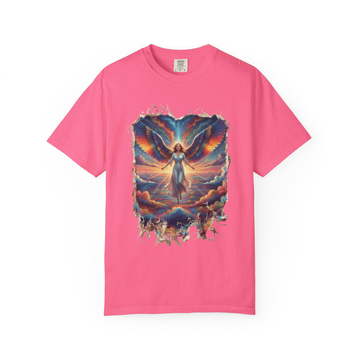 "Rainbow Angel" Unisex Garment-Dyed Tee