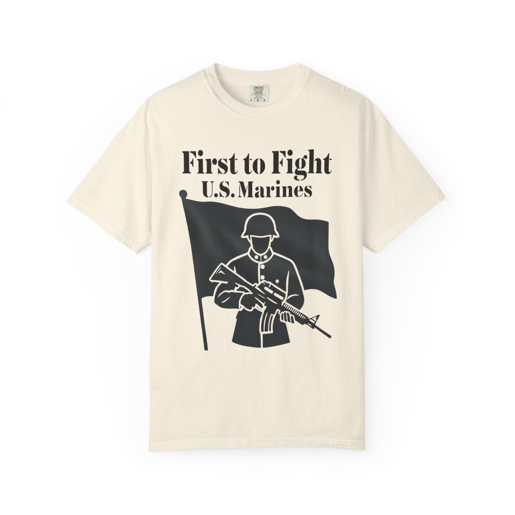 "First to Fight" Unisex Garment-Dyed T-shirt