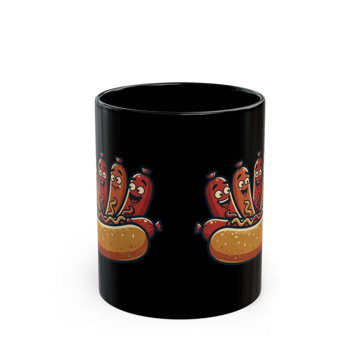 "Sausage Party" Black Ceramic Mug — Graphic