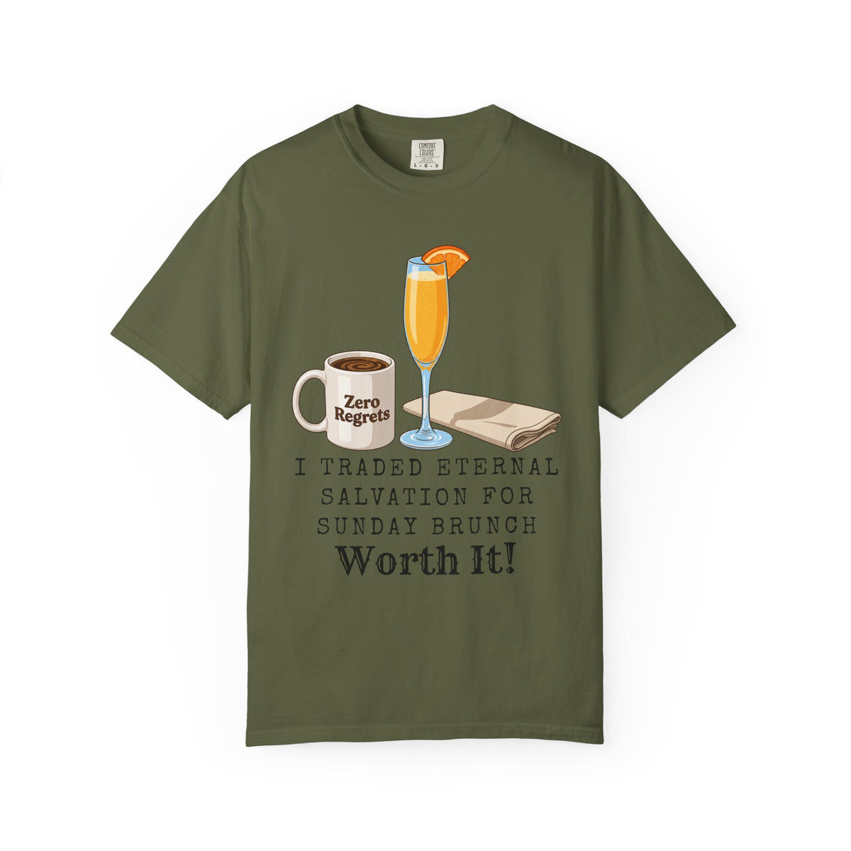 Color: Hemp | Brunch So Hard | Garment-Dyed Tee — AttitudeShirts