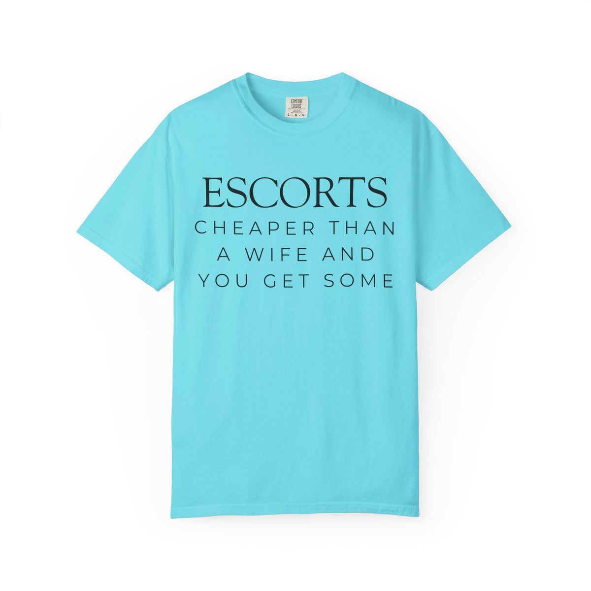 Color: Lagoon Blue | Escorts Unisex Garment-Dyed Tee