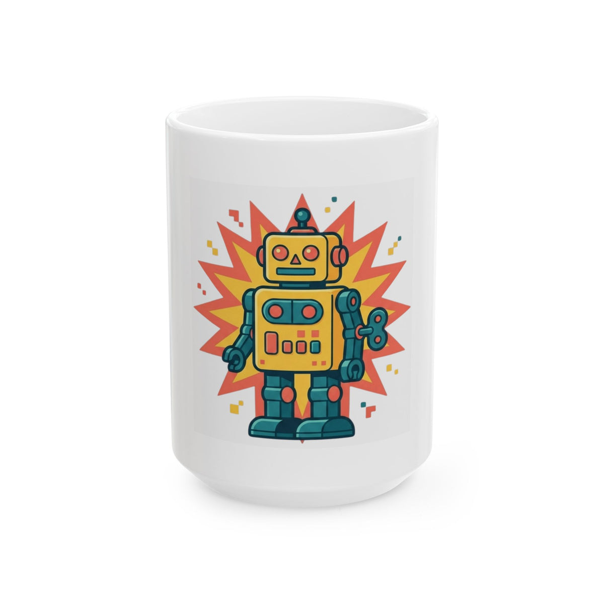 "Toy Robot" White Ceramic Mug