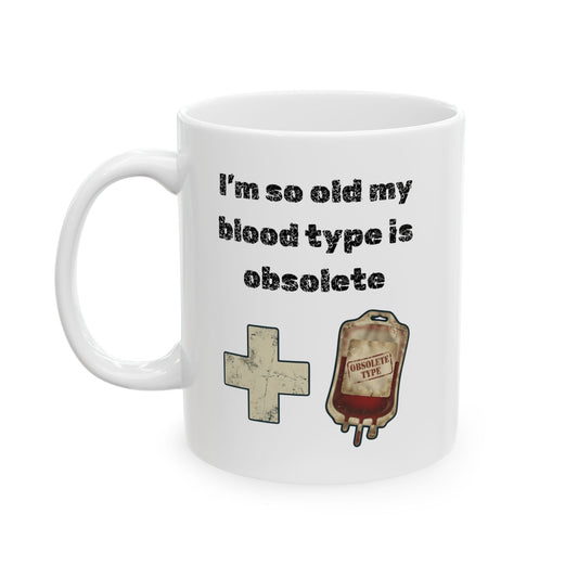 "Blood Type" White Ceramic Mug