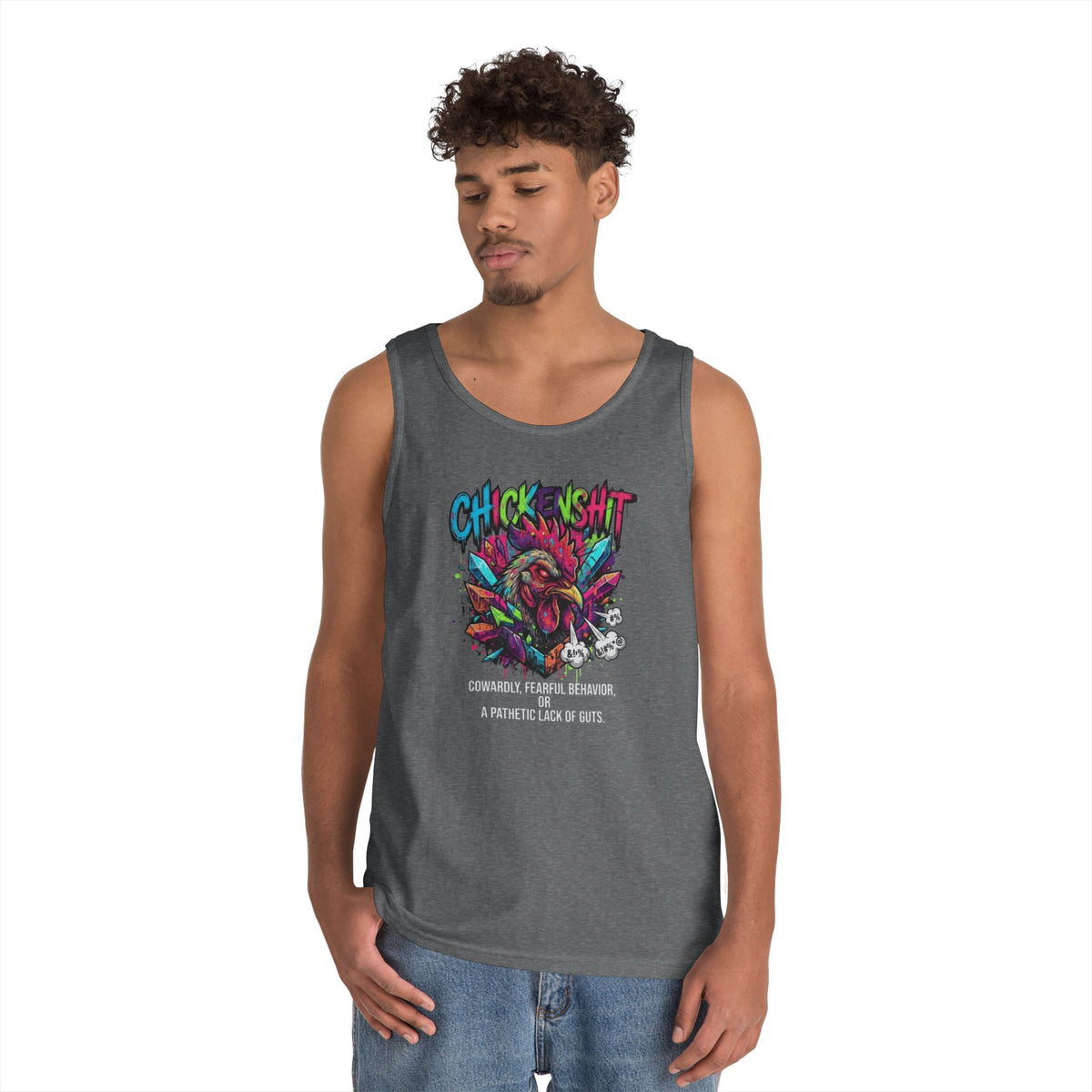 Color: Graphite Heather | Chickenshit Tank Top