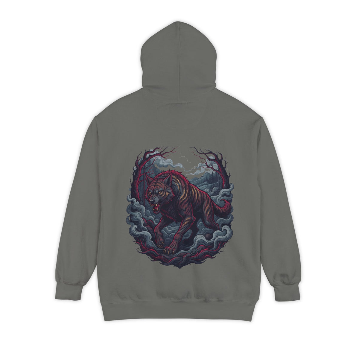 Color: Grey | The Beast of Gévaudan (France) Garment-Dyed Hoodie