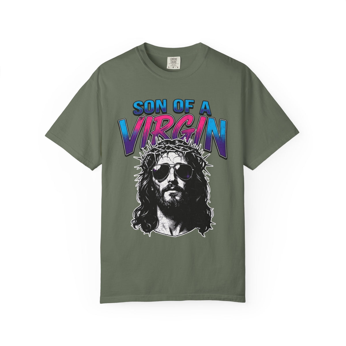 "Good Book Series - Son of A Virgin" Unisex Garment-Dyed Tee