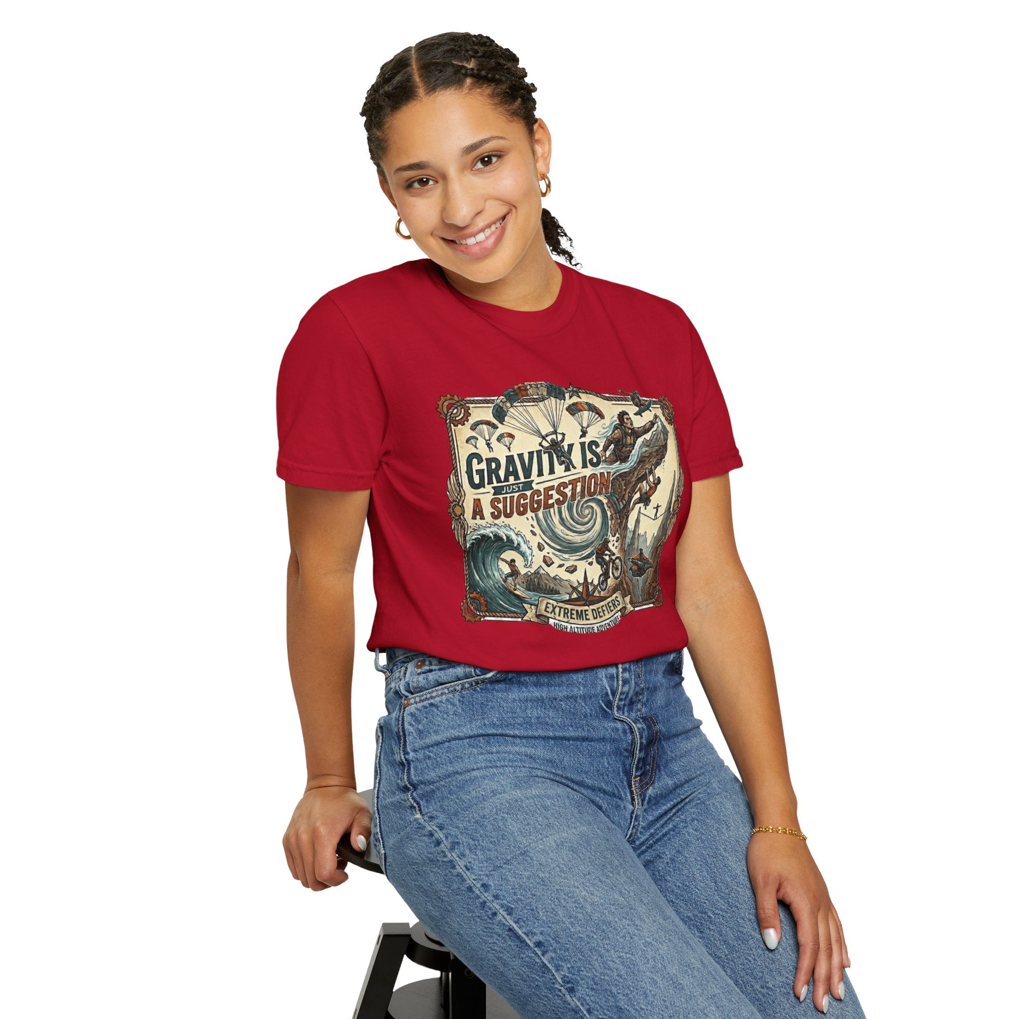 "Gravity is Just a Suggestion" Unisex Garment-Dyed T-shirt
