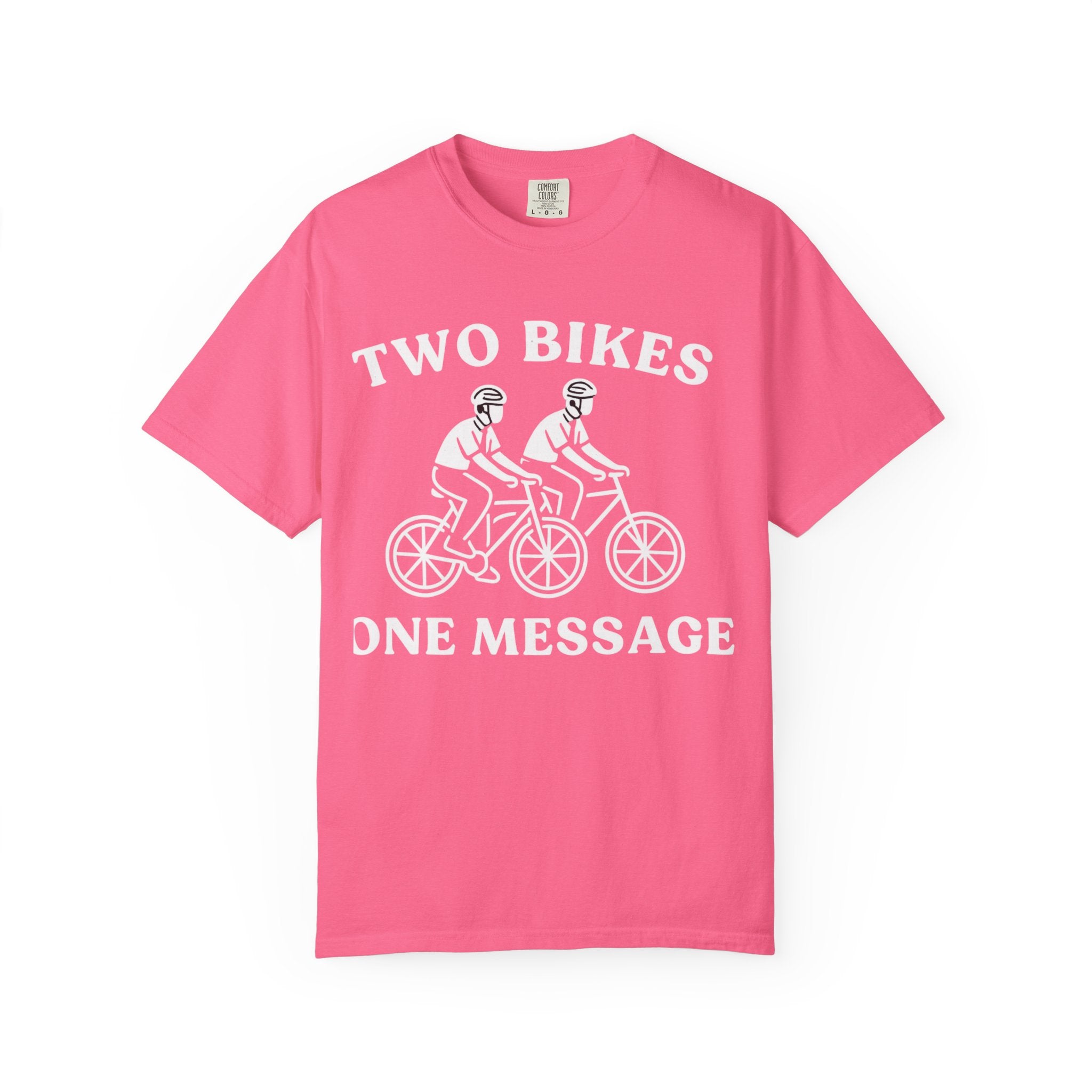 "Two Bikes, One Message" Unisex Garment-Dyed T-shirt