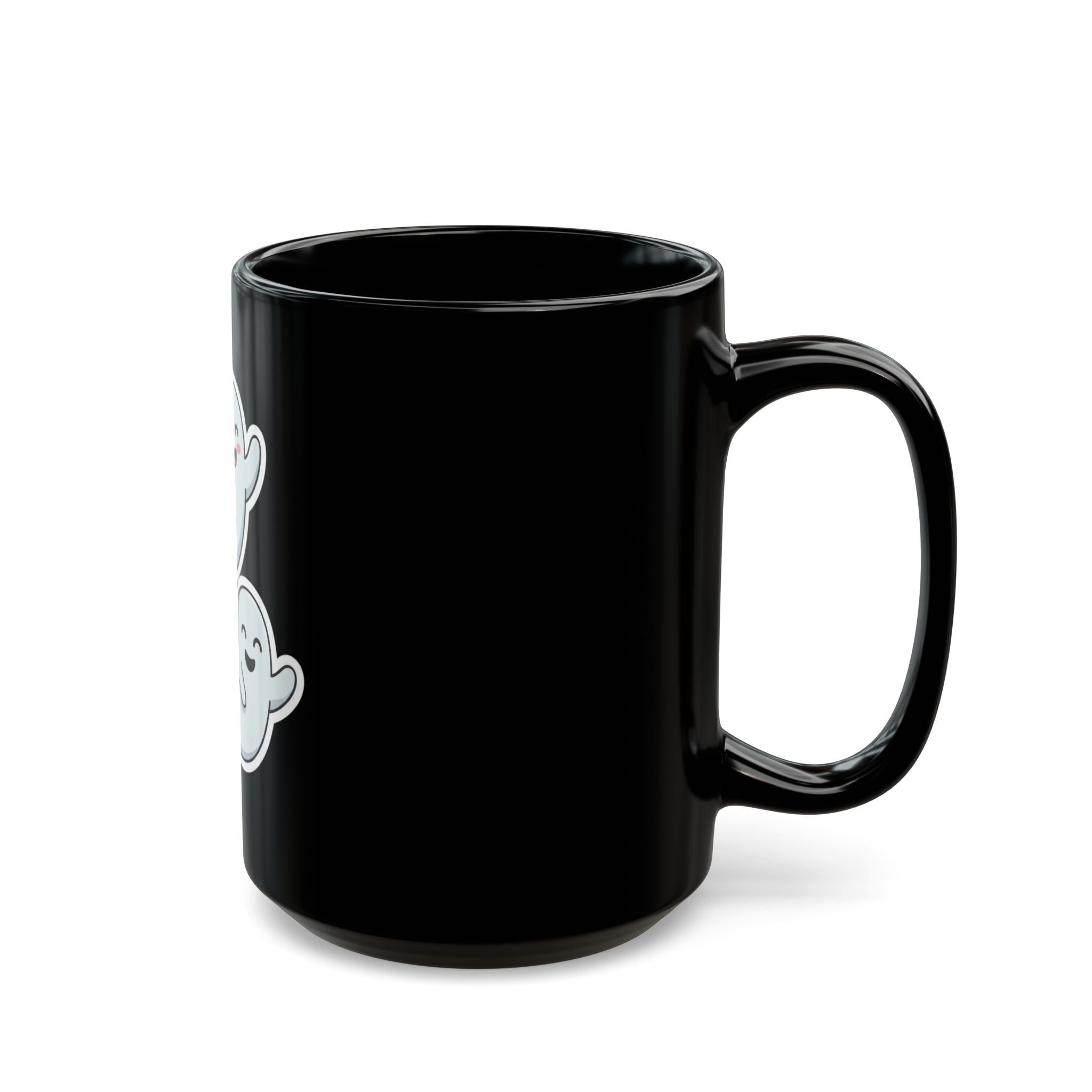 "Ghosts" Black Ceramic Mug
