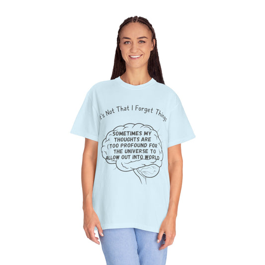 Color: Chambray | Profound Thoughts 3 Unisex Garment-Dyed T-shirt