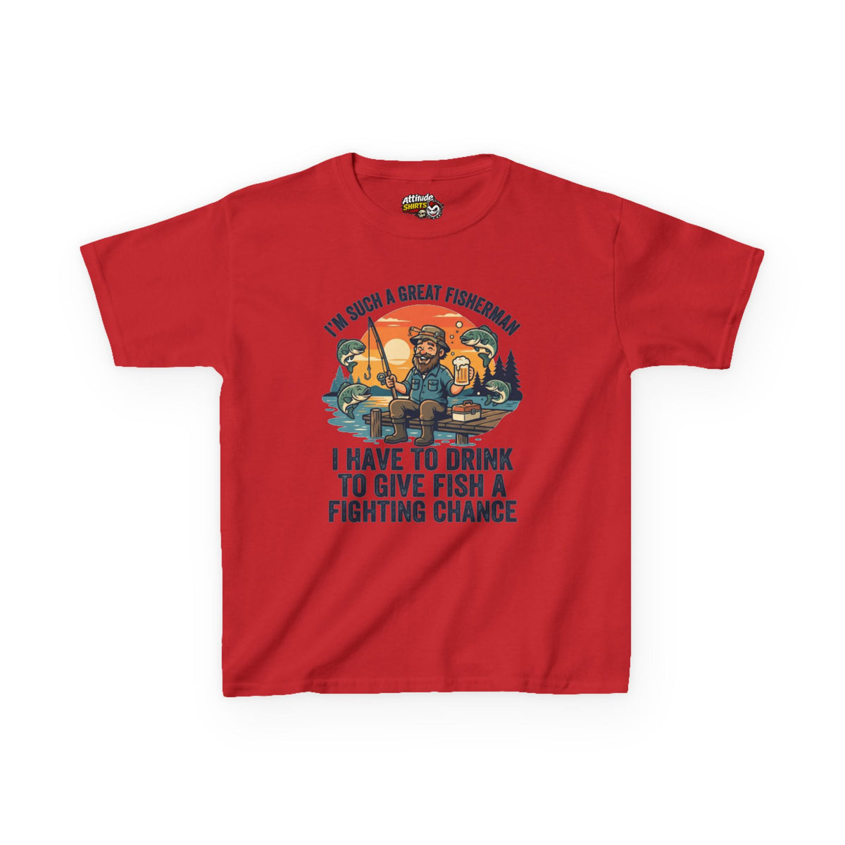 "Drink to Give Fish a Fighting Chance" Kids Tee