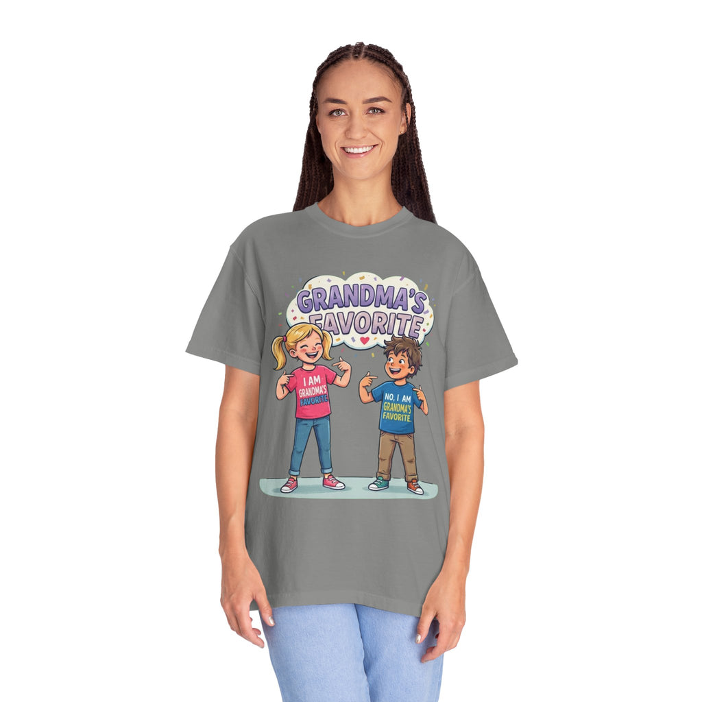 "Grandma's Favorite" Unisex Garment-Dyed Tee