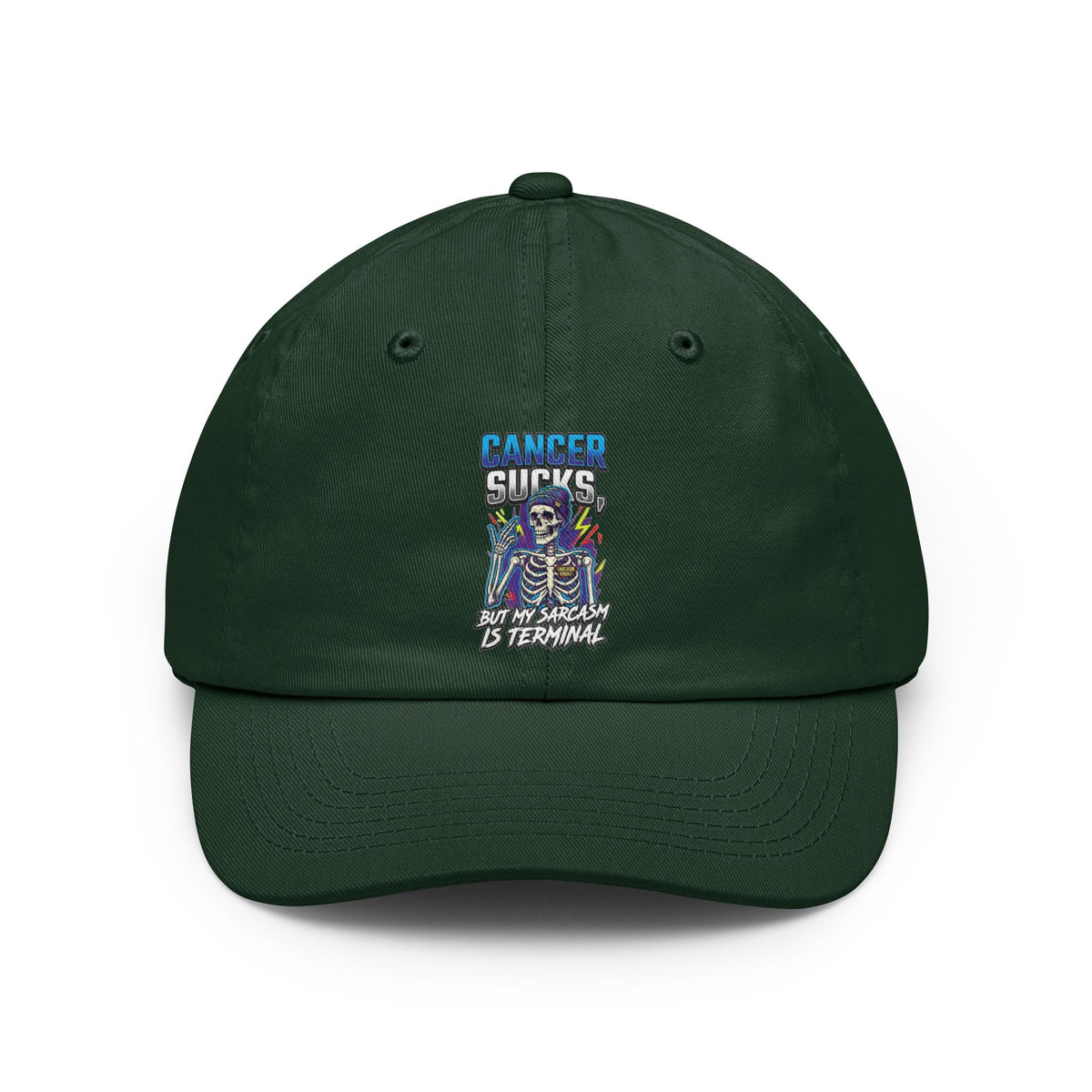 Color: Forest Green | Cancer Sucks But My Sarcasm Is Terminal Dad Hat