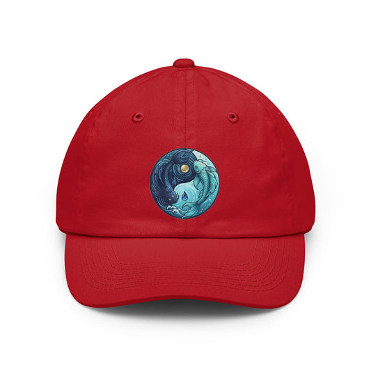 Color: Red | Yin Yang Pisces Dad Hat