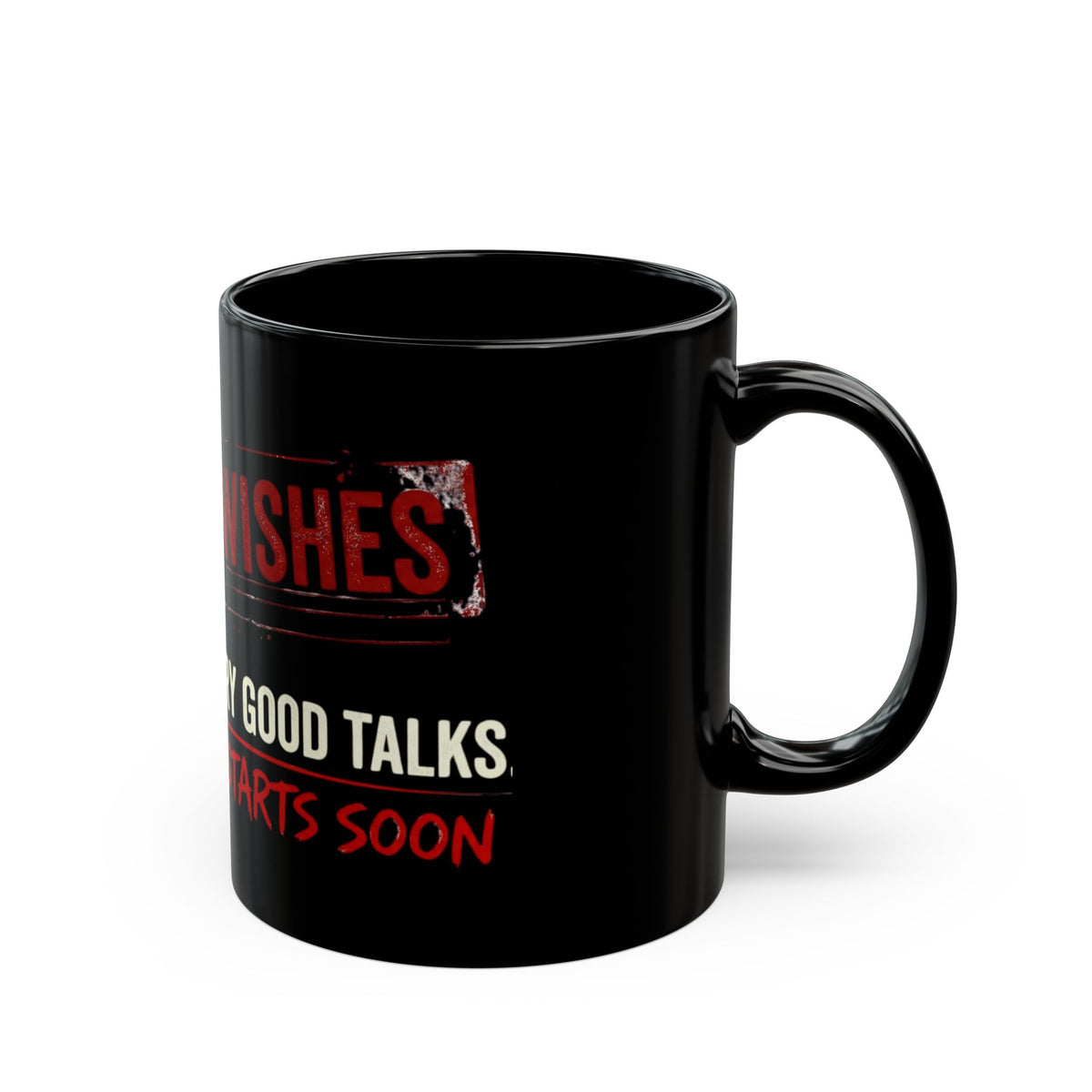 "The Bombing Starts" Black Ceramic Mug