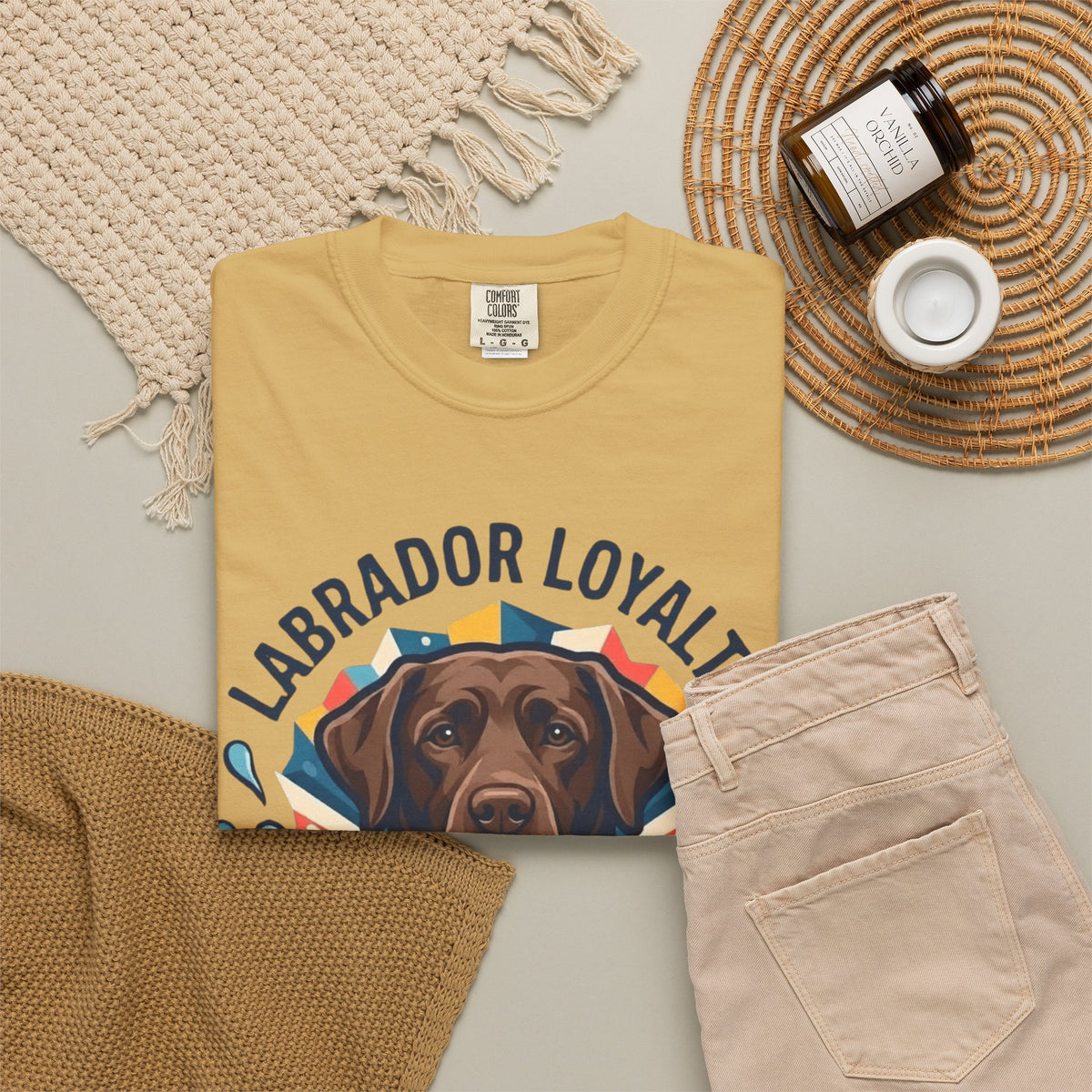 Labrador Loyalty Swim Fetch Unisex Garment-Dyed Tee