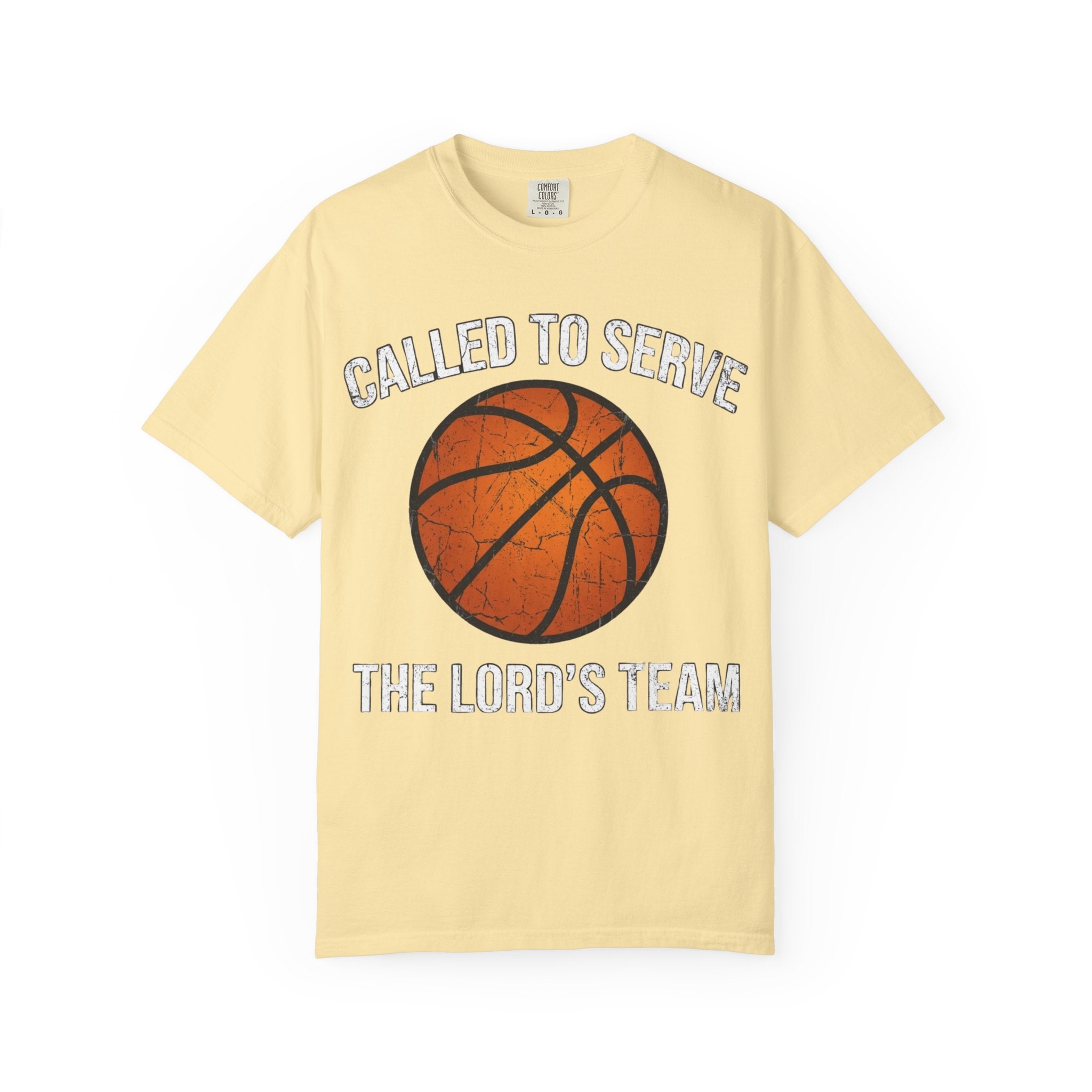 Called To Serve The Lord's Team Christian Basketball T-Shirt - Distressed Religious Sports Tee for Men and Women