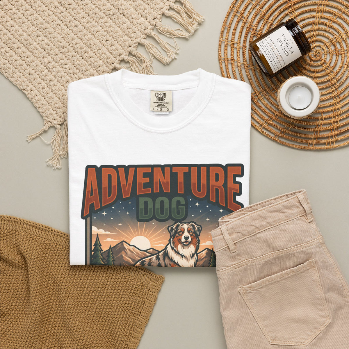 "Adventure Dog" Unisex Garment-Dyed Tee