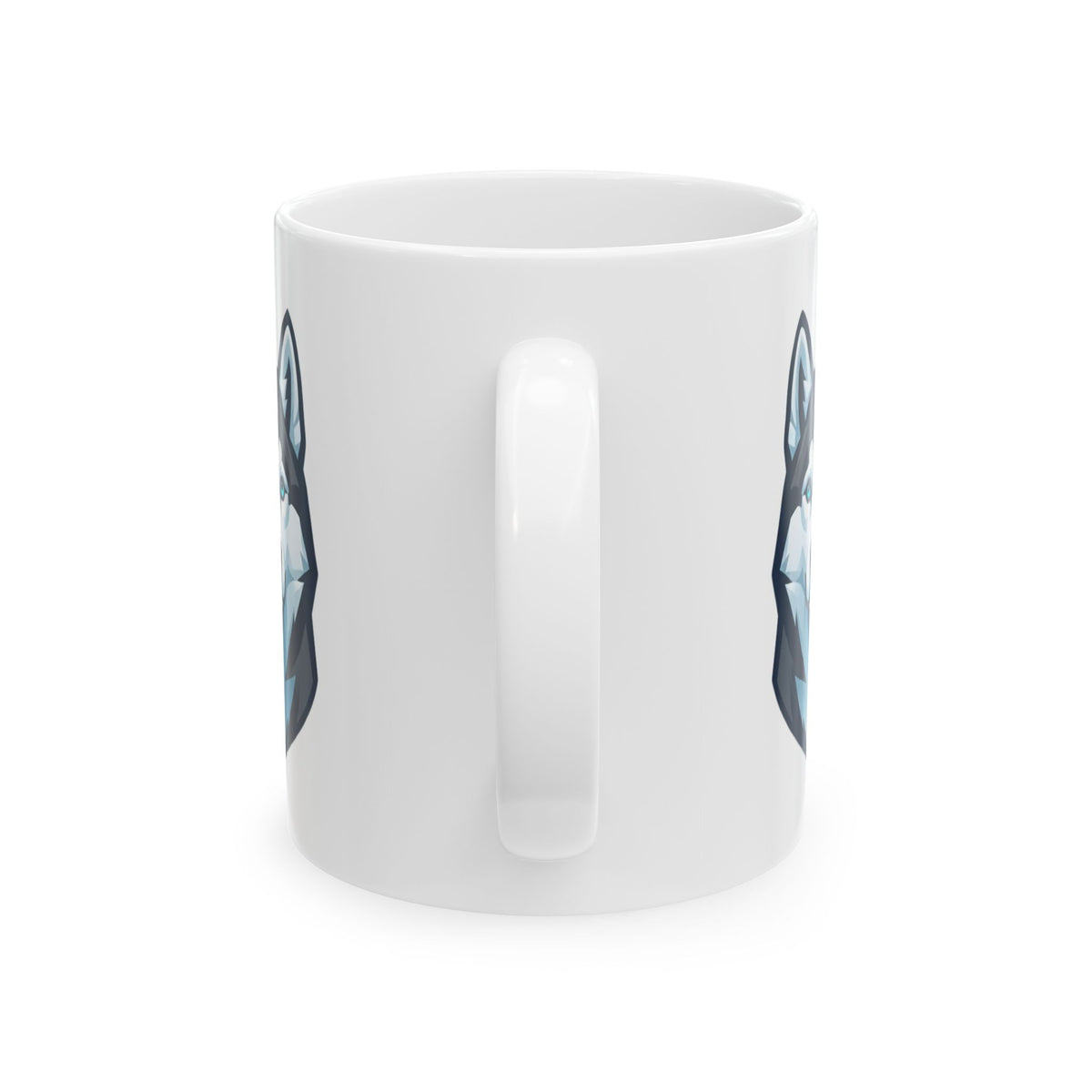 "Siberian Husky Loyal & Free" White Ceramic Mug — Graphic