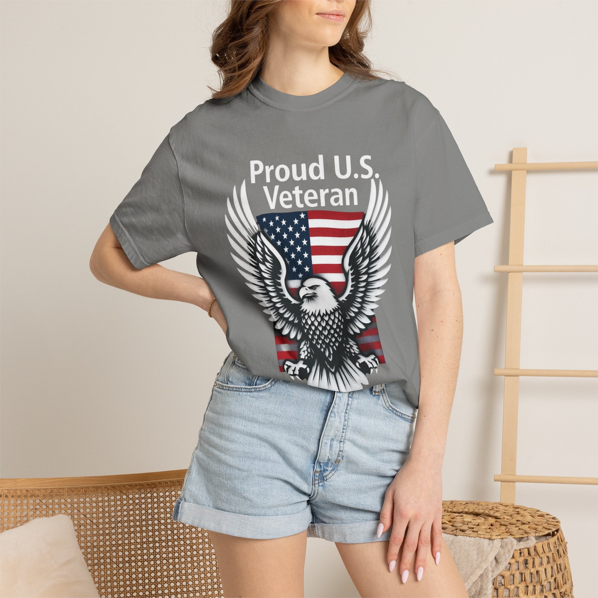 "Proud Veteran" Unisex Garment-Dyed T-shirt