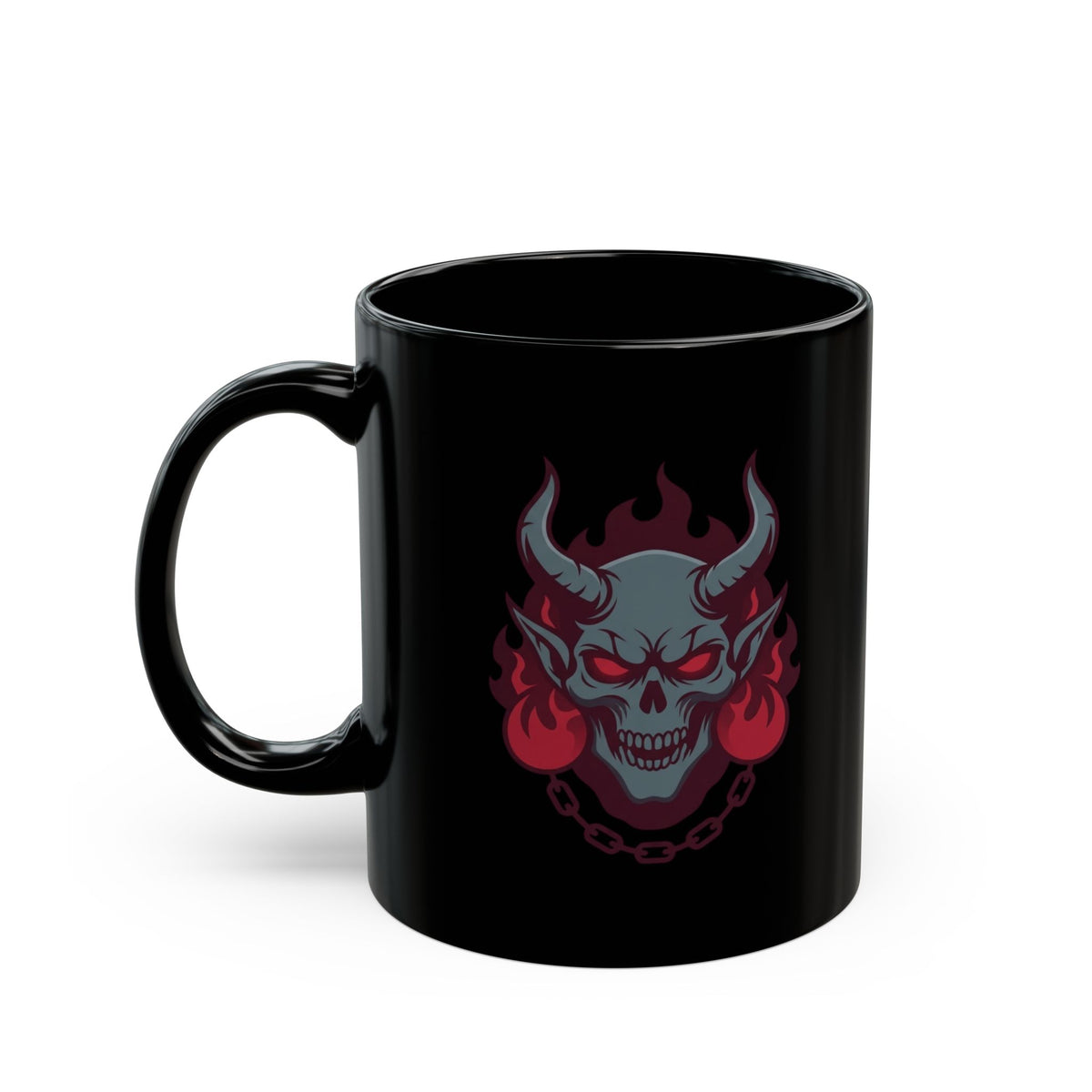 "Damned" Black Ceramic Mug — Graphic