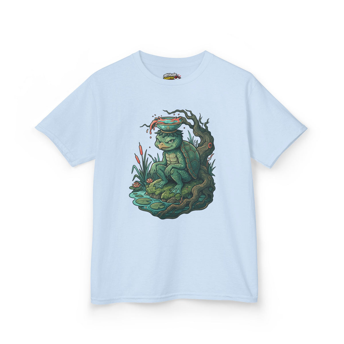 Color: Light Blue | Kappa (Japanese Folklore) Kids Tee