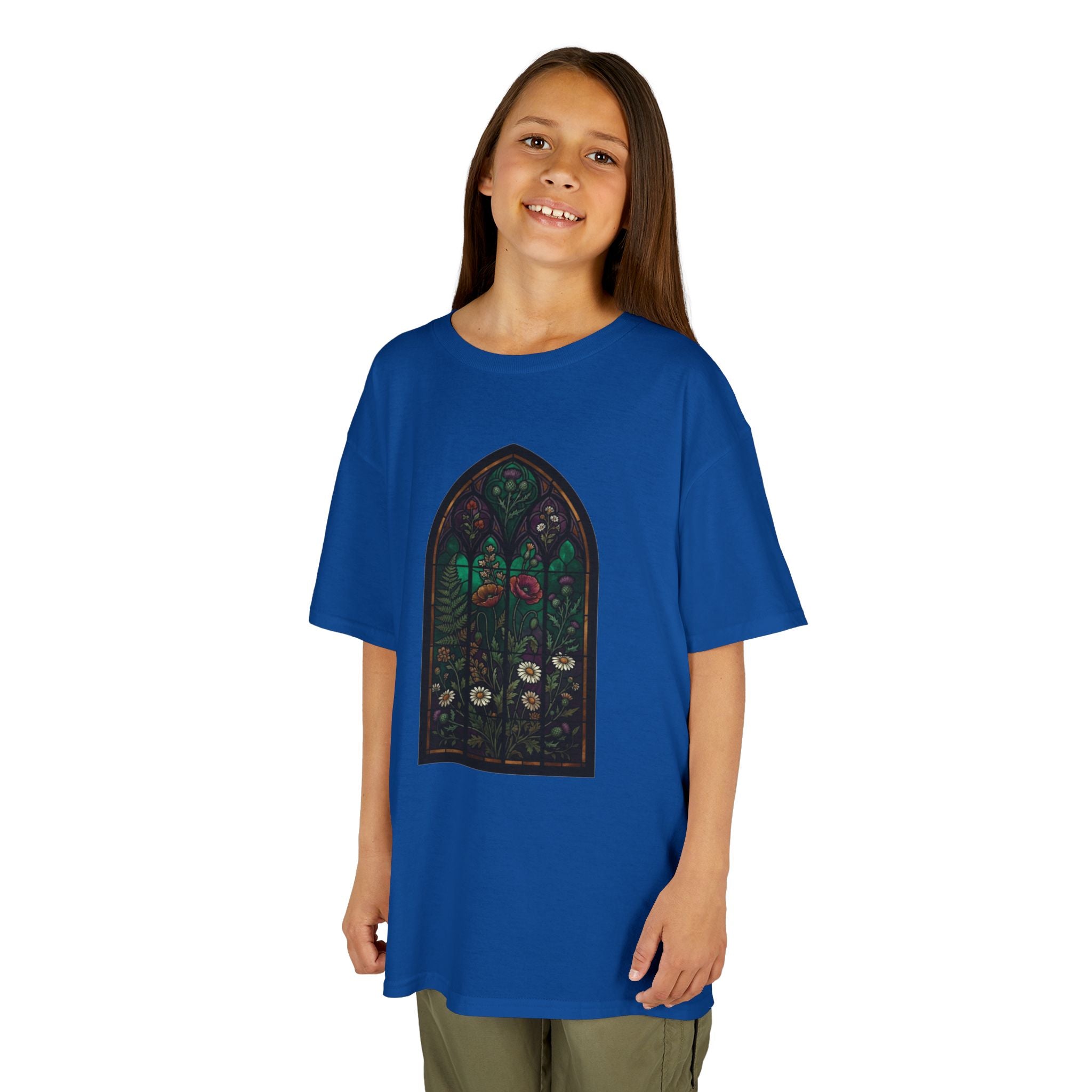"Stained Glass Floral" Kids Tee
