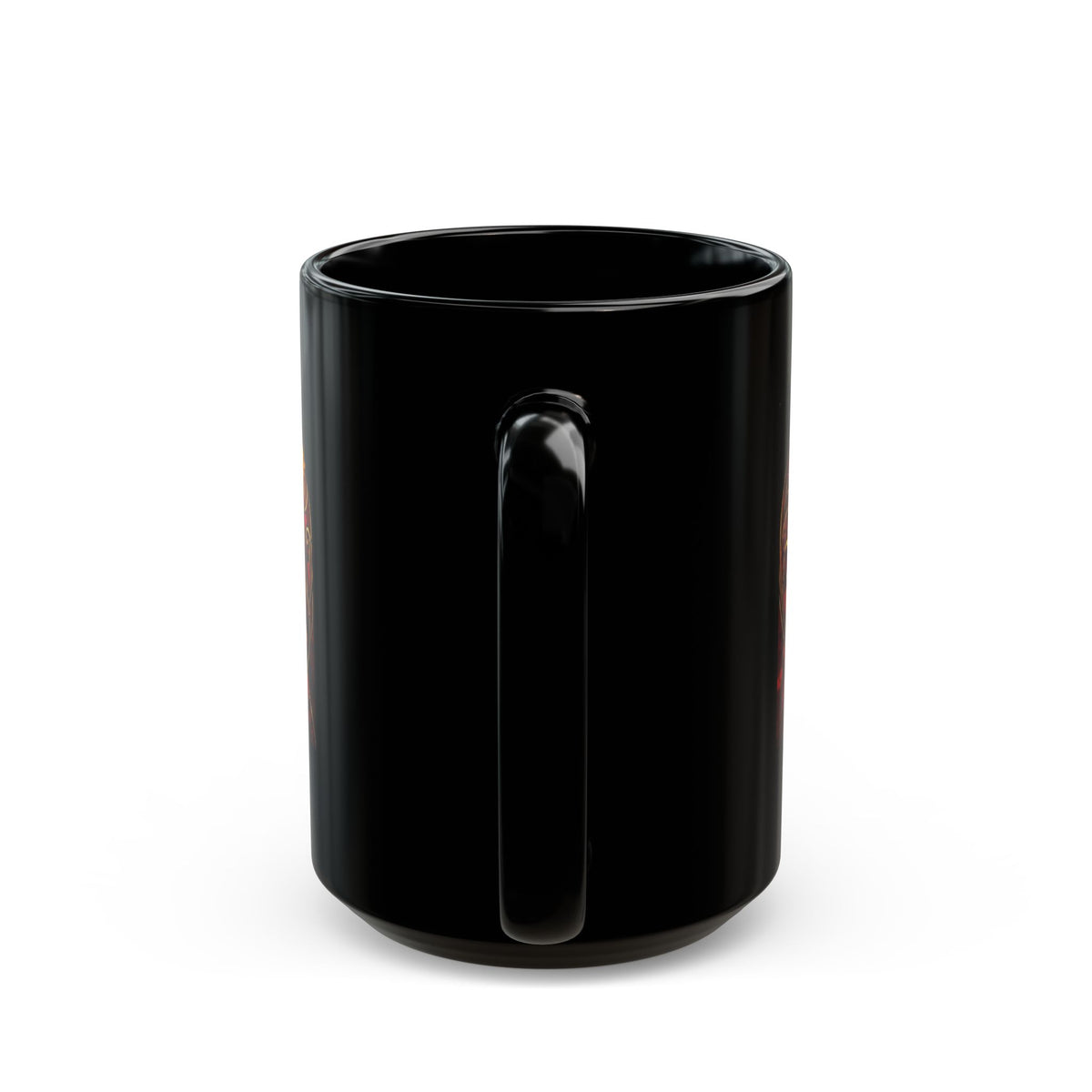 "Stained Glass Sign LEO" Black Ceramic Mug — Graphic