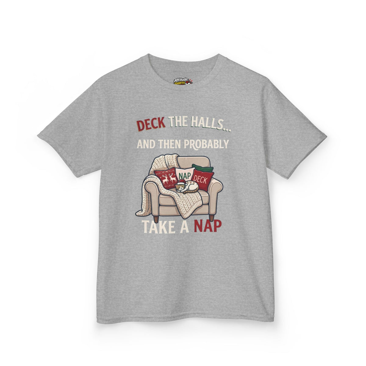 "Deck The Halls And Take A Nap" Kids Tee