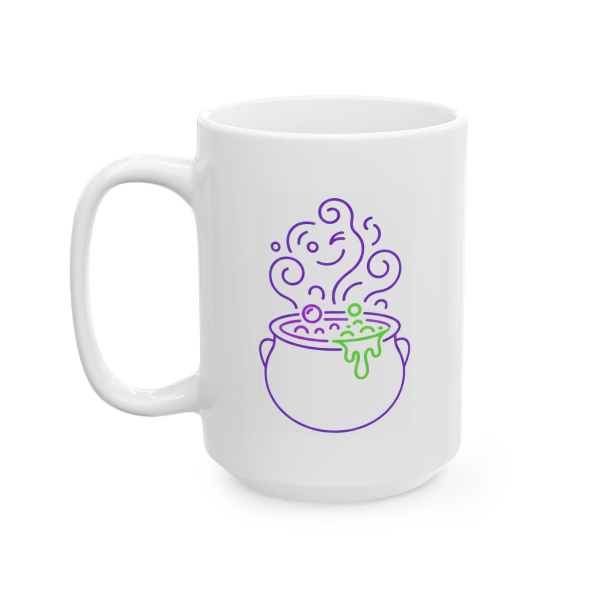 "Ride The Handle, Stir The Pot" White Ceramic Mug — Graphic