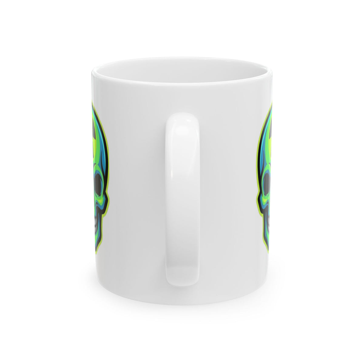 "Radioactive Apparel" White Ceramic Mug — Graphic