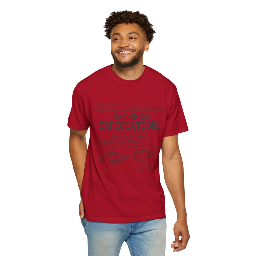 "Exceeds Expectations" Unisex Garment-Dyed Tee