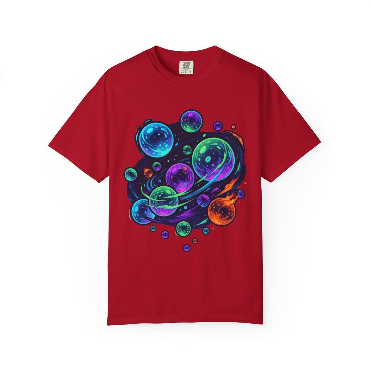 Color: Red | MinMin Lights (Australian Folklore) Unisex Garment-Dyed Tee