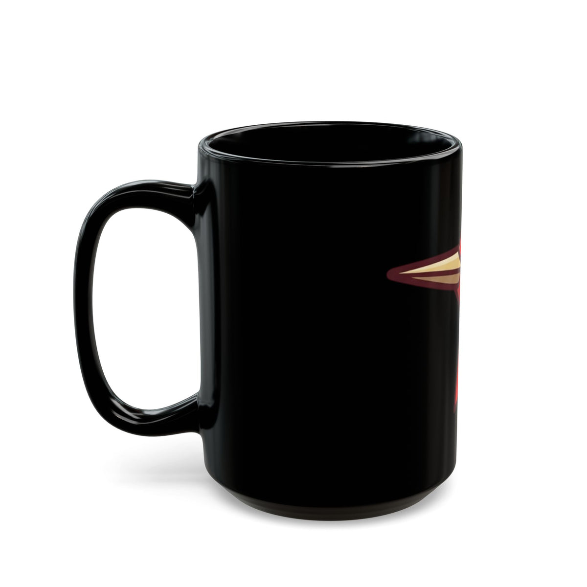 "Look At That Big Red Pecker" Black Ceramic Mug — Graphic