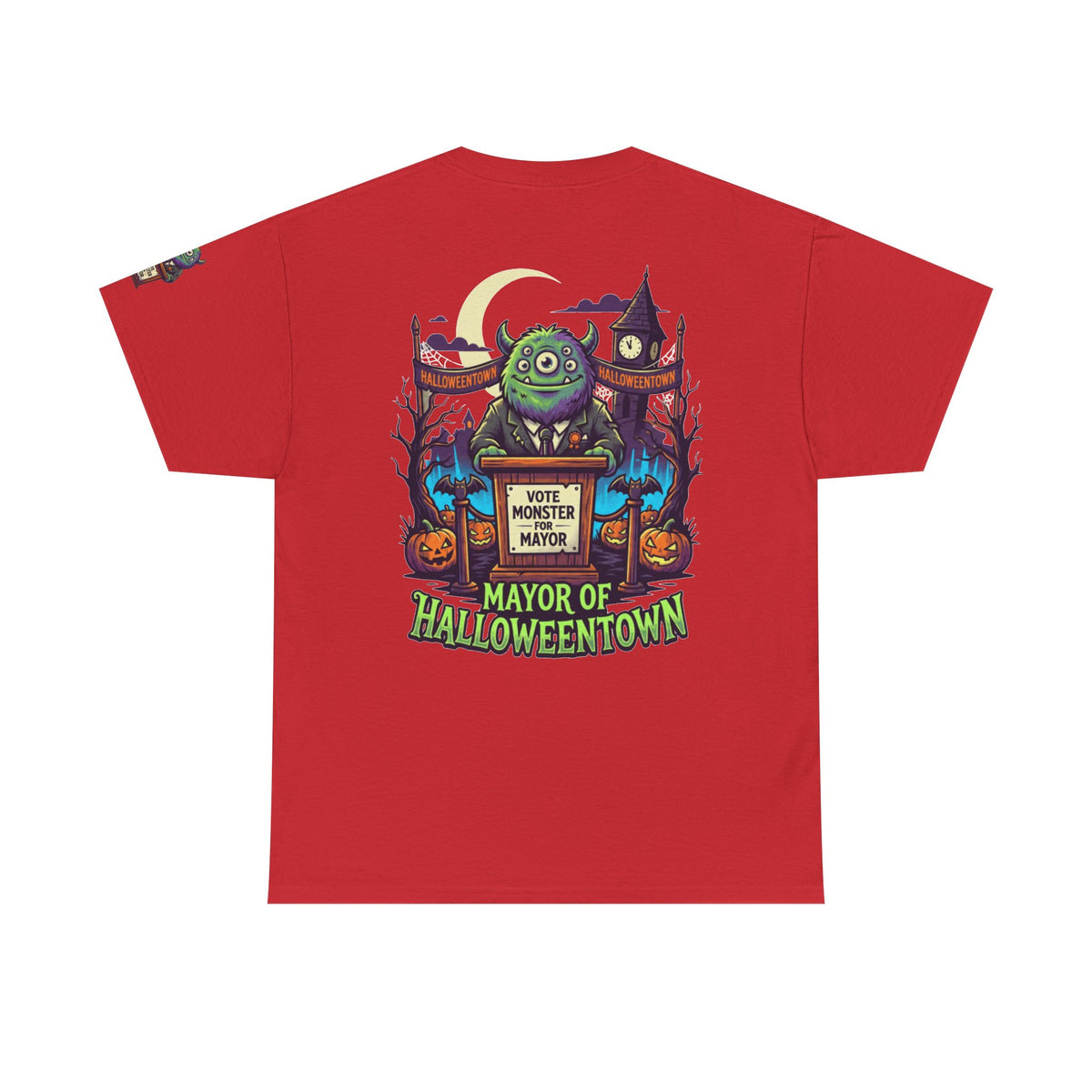 Color: Red | Vote Monster For Mayor Premium Graphic Tee