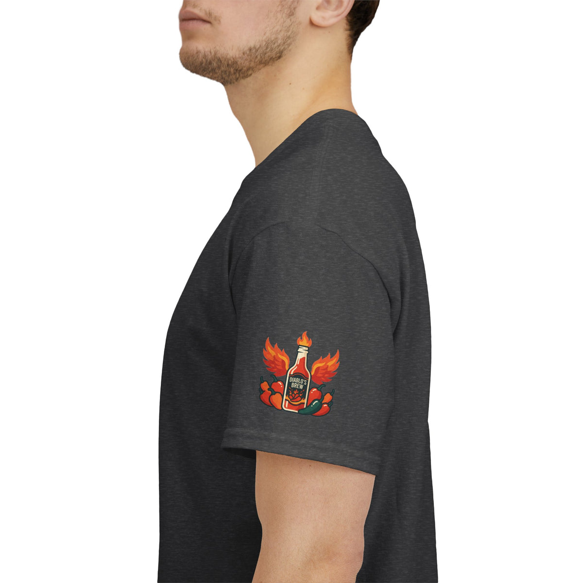 Color: Dark Heather | Burns Coming Out Premium Graphic Tee
