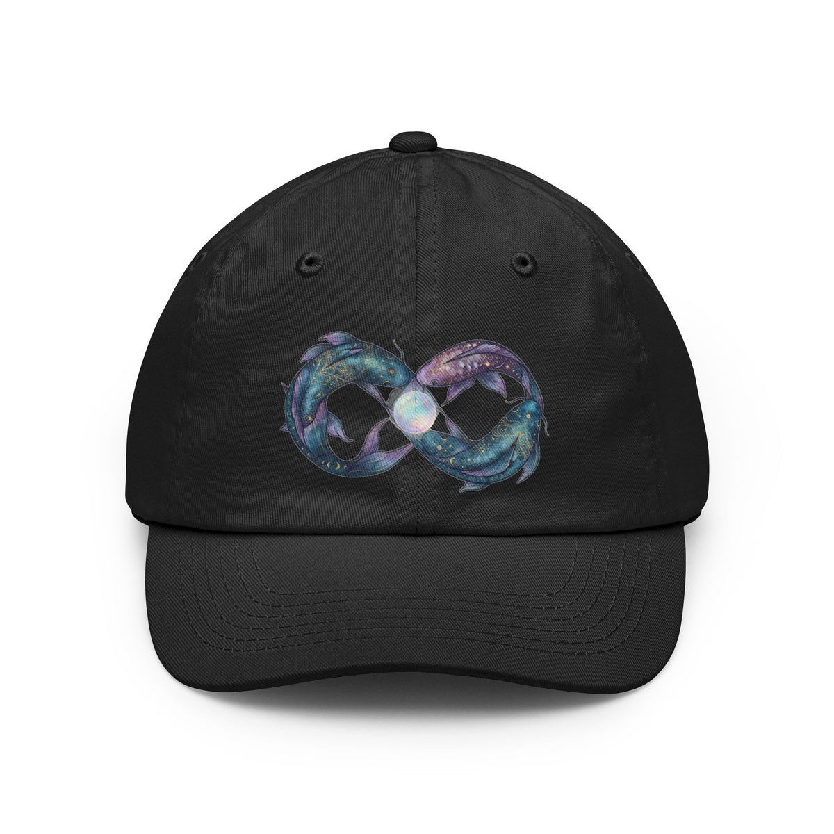 Color: Black | Pisces The Infinite Fish Dad Hat — Graphic